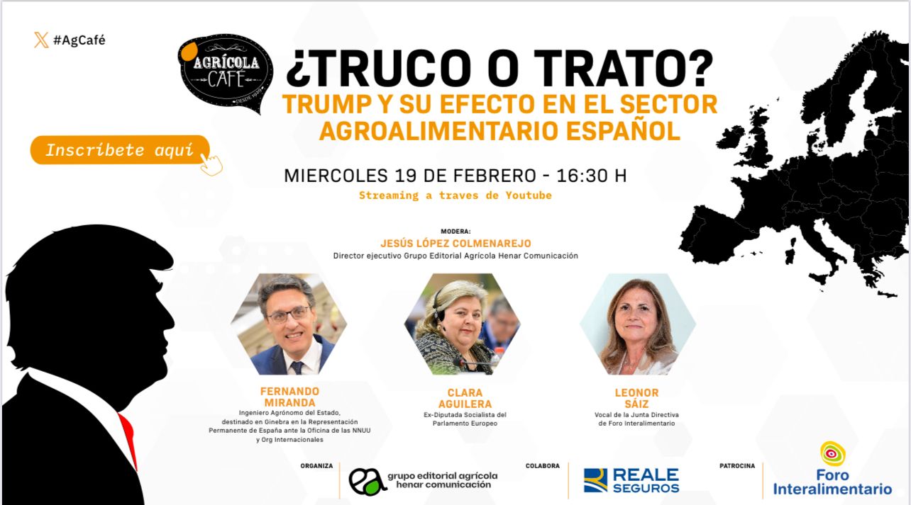Clara Aguilera, ponente en un webinar sobre Trump y su efecto en el sector agroalimentario europeo