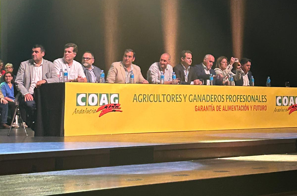 Clausura del XI Congreso de COAG Andalucía, celebrado en Sevilla, donde se despidieron Miguel López y Eduardo López, dos grandes líderes agrarios andaluces